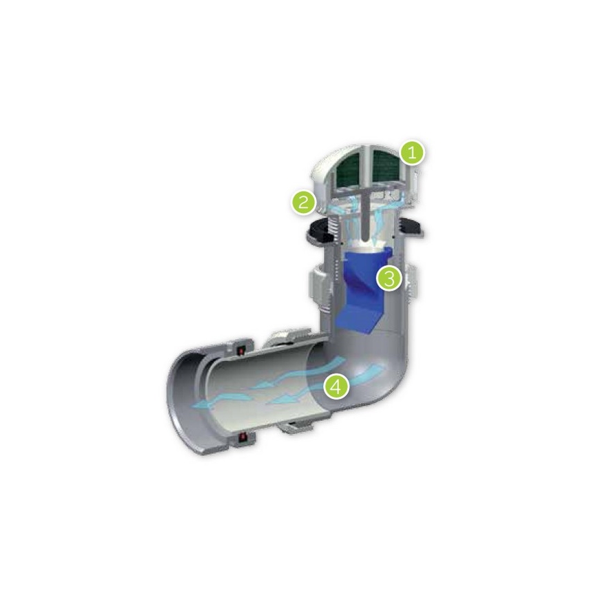 EcoStep 30011 - Безводен писоар P1.1, керамичен, бял