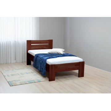 Единично легло AMBER 90x200 cm тъмен орех