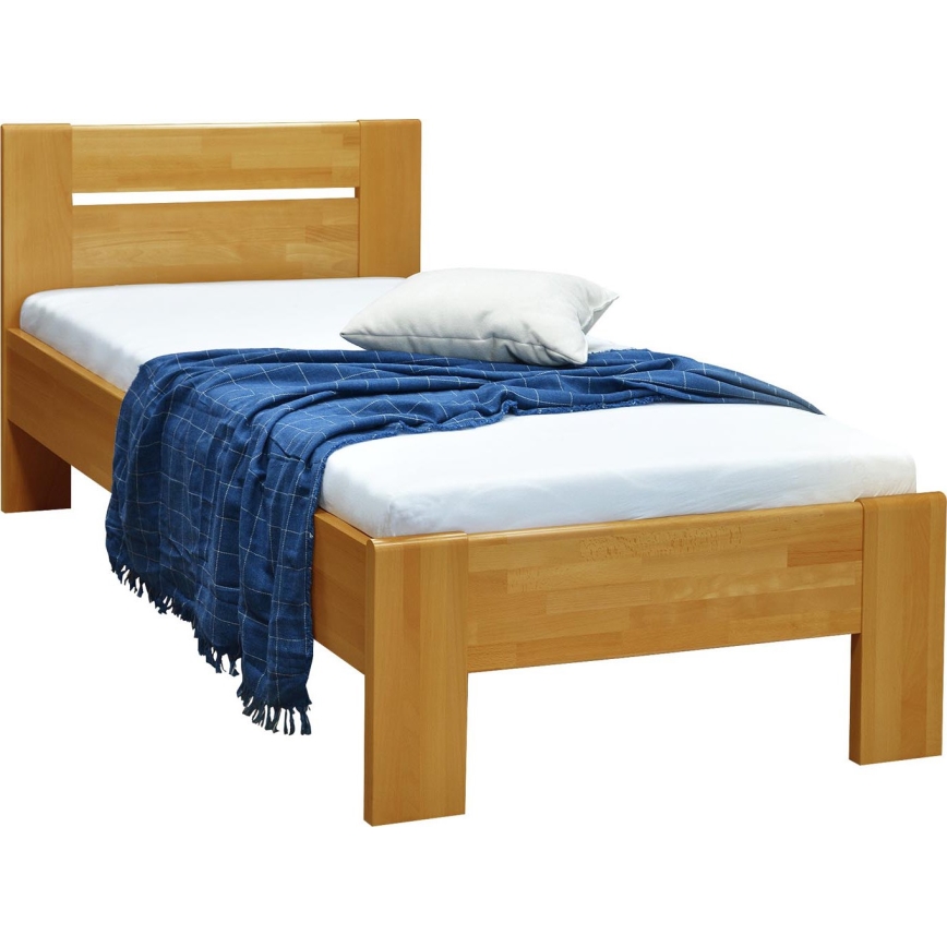 Едноспално легло AMBER 90x200 см, светъл орех