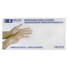Еднократни винилови ръкавици - 100 бр размер L бял