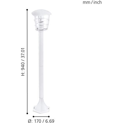 Eglo 18799 - LED външна лампа ALORIA 1xE27/8,5W/230V IP44 бяла