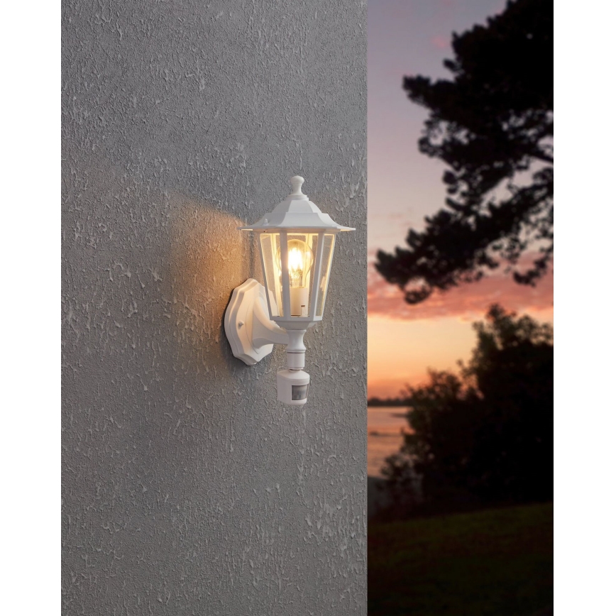 Eglo - Екстериорна лампа на сензор 1xE27/60W/230V