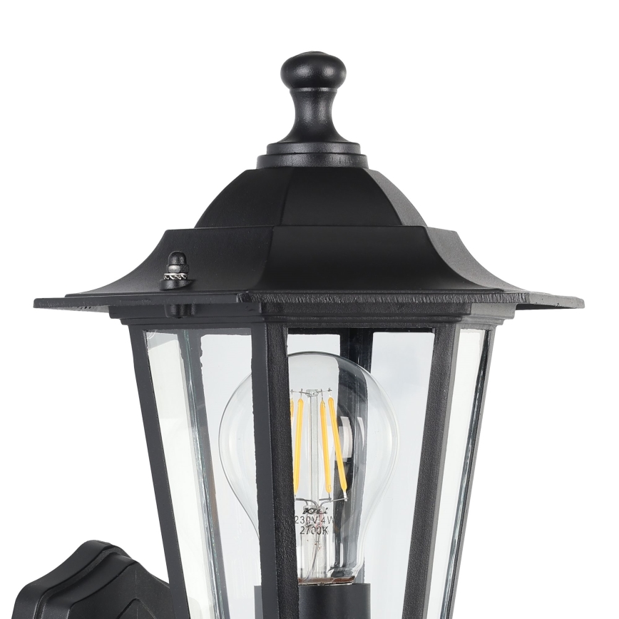 EGLO - Екстериорен аплик със сензор 1xE27/60W черен