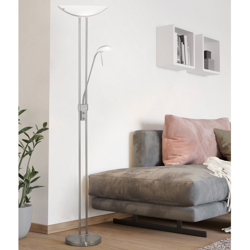 Eglo 25869 - Димируем лампион BAYA 1xR7s/230W/230V + 1xG9/33W матов хром