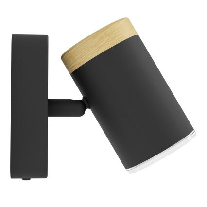 Eglo - стенен точков аплик за баня 1xGU10/3W/230V IP44 черно/бежово