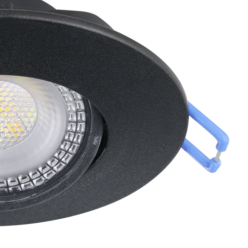 Eglo - Комплект от 5 вградени LED осветителни тела, LED/4,9W/230V, 2700/4000/6500K, Ø 9 см, черно