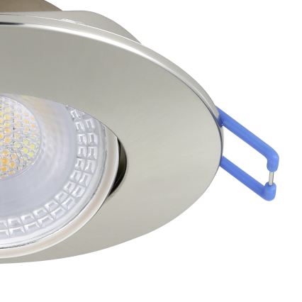 Eglo - Комплект от 7 LED вградени осветителни тела, 4,9 W, 230 V, 2700/4000/6500 K, диаметър 9 см, матов хром
