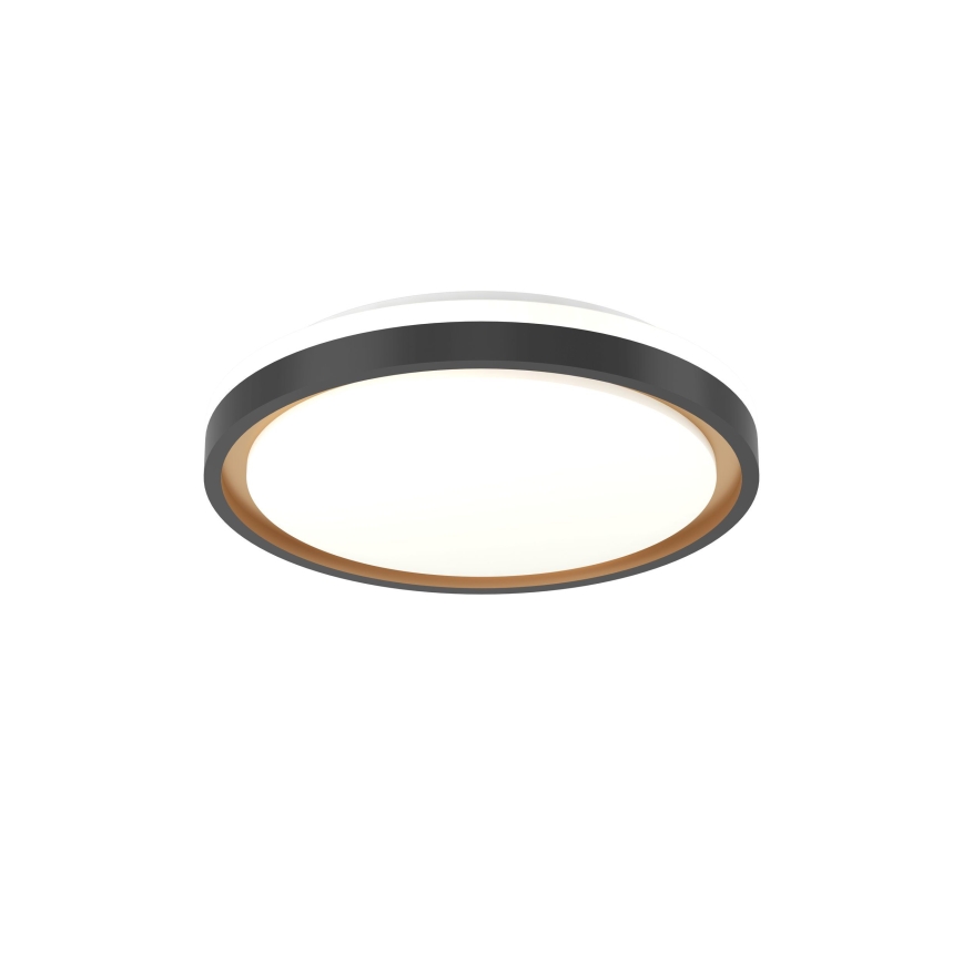 Eglo 300684 - LED RGBW димируем таванен плафон MALERAMARA-Z LED/14W/230V 2700-6500K Ø 35,7 см черно/златисто + дистанционно управление