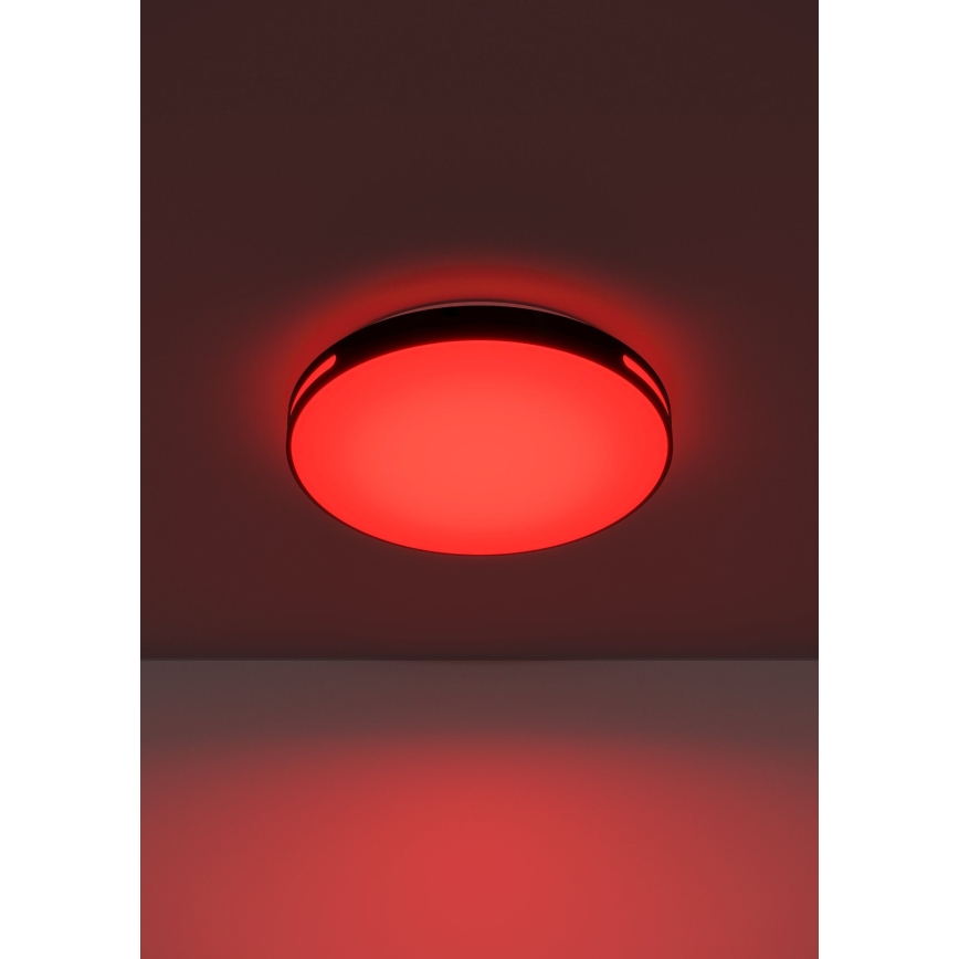 Eglo 300687 - LED RGBW димируемо таванно осветително тяло MONTEGRANARO-Z LED/18,5W/230V 2700-6500K Ø 39,4 см черно + дистанционно управление