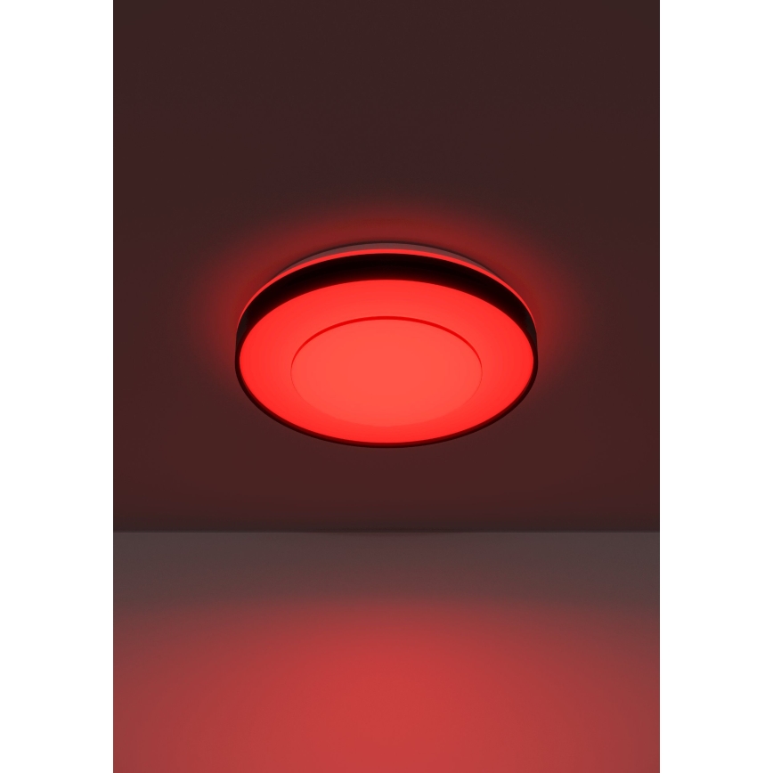 Eglo 300688 - LED RGBW димируемо таванно осветително тяло MONTERIGGIONI-Z LED/18,5W/230V 2700-6500K диаметър 38,4 см черно + дистанционно управление