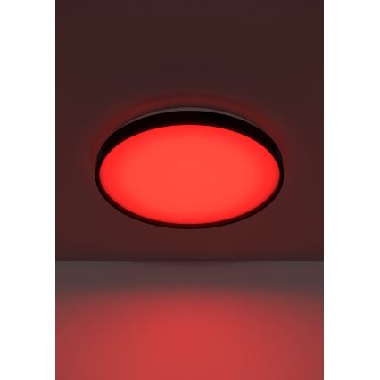 Eglo 300692- LED RGBW димируемо таванно осветително тяло MOZONCILLO-Z LED/28,3W/230V 2700-6500K диам. 48,4 см, черно + дистанционно управление