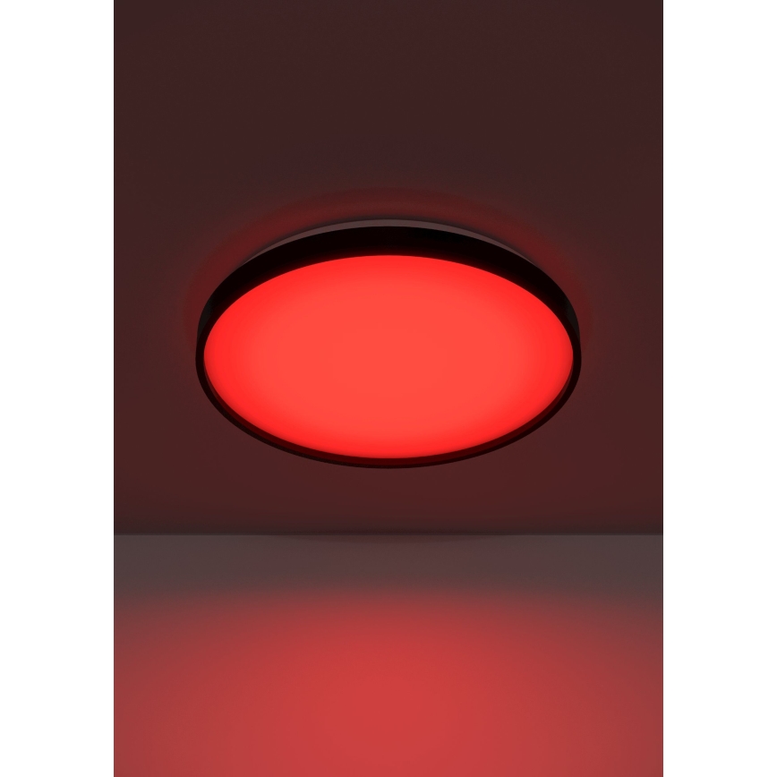 Eglo 300692- LED RGBW димируемо таванно осветително тяло MOZONCILLO-Z LED/28,3W/230V 2700-6500K диам. 48,4 см, черно + дистанционно управление