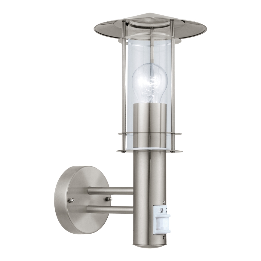 Eglo - Екстериорен аплик със сензор 1xE27/60W/230V IP44