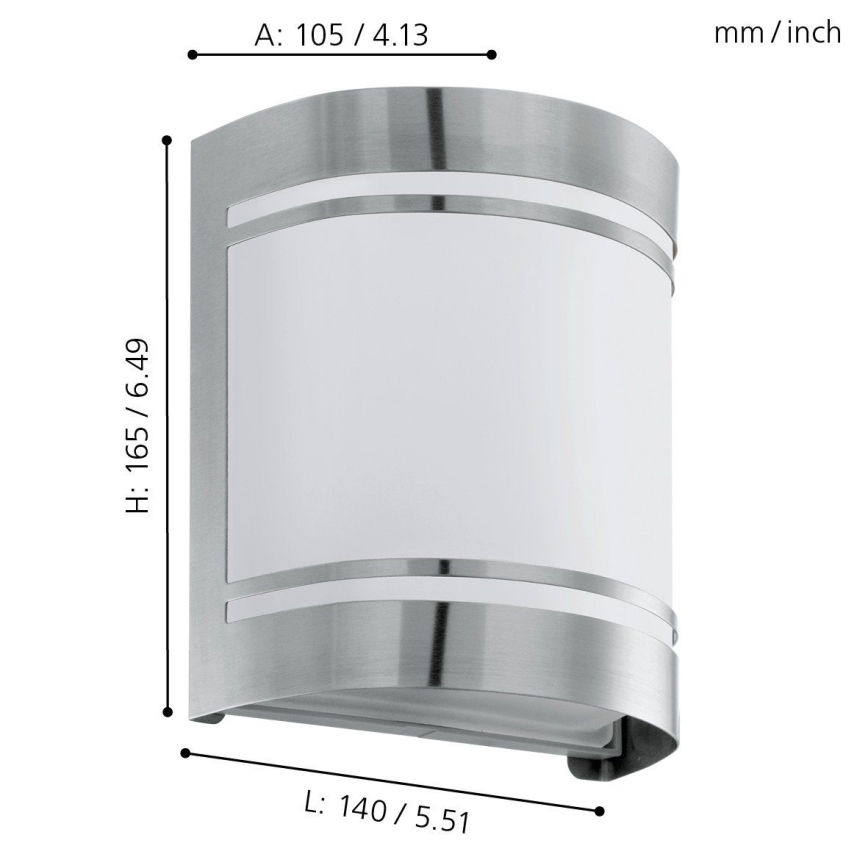 Eglo - Екстериорна Стенна лампа 1xE27/40W IP44