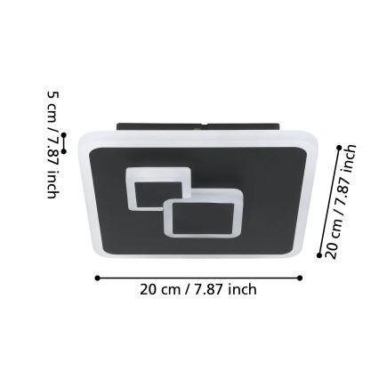 Eglo - LED Плафон LED/7,8W/230V черна