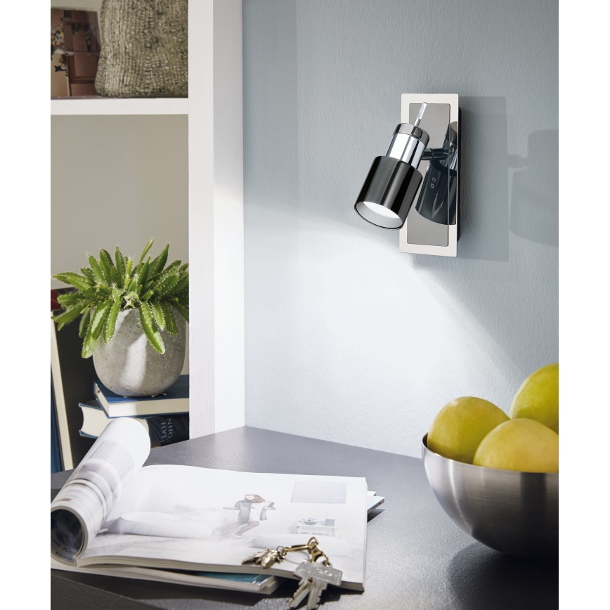 Eglo - LED Точково осветително тяло 1xGU10/5W/230V черен