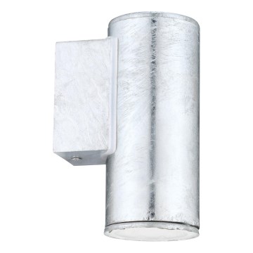 Eglo 30908 - LED външна стенна лампа RIGA 1xGU10/2,8W/230V IP44 сребриста