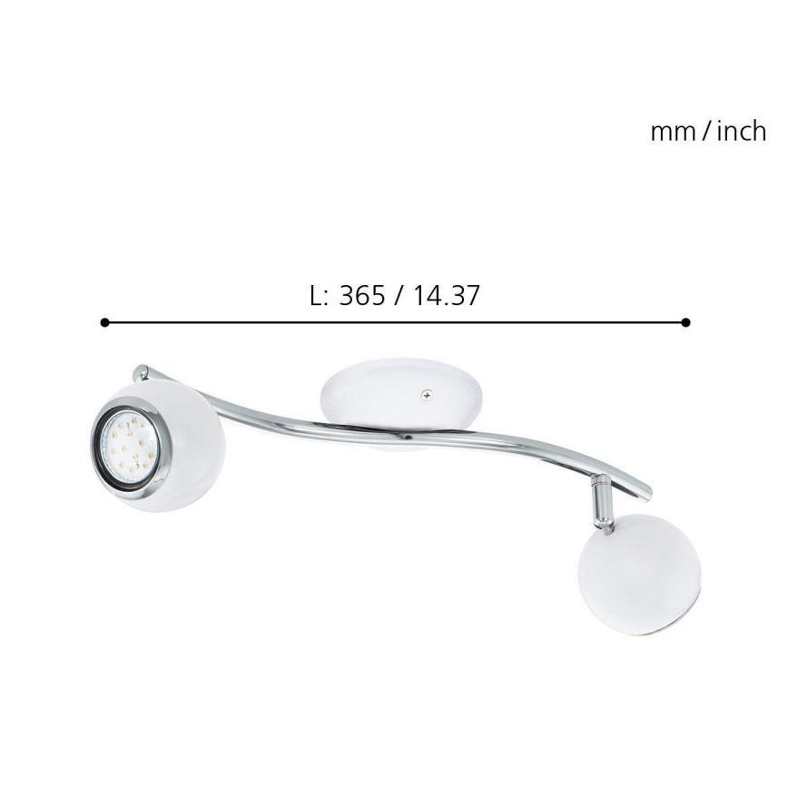 Eglo - LED Точково осветително тяло 2xGU10/3W LED