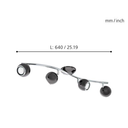 Eglo - LED Точково осветително тяло 4xGU10/3W LED