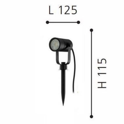 Eglo 31374 - LED RGBW Димируем екстериорен лампа NEMA-Z 1xGU10/5W/230V 2700-6500K IP65 черен