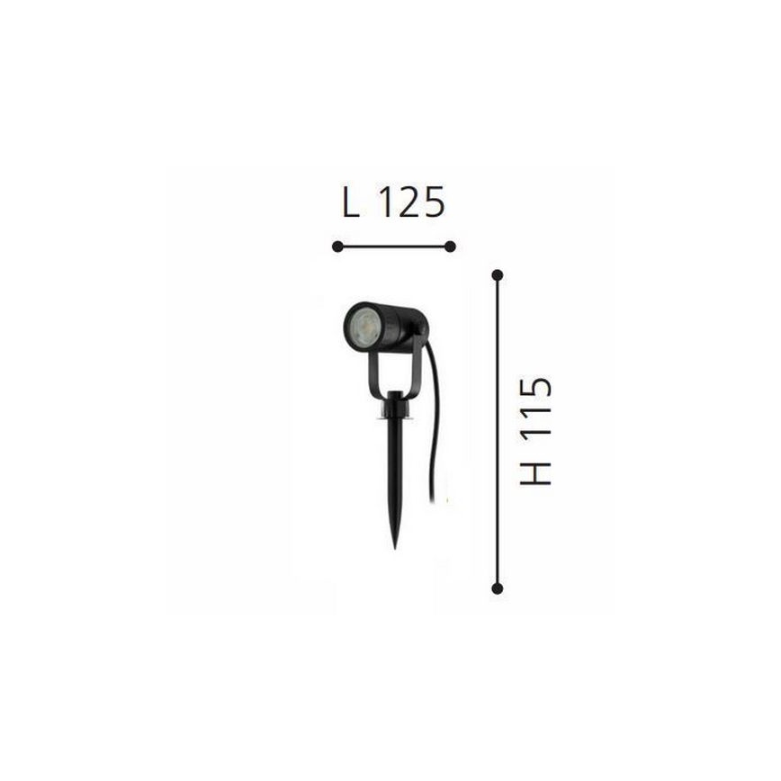 Eglo 31374 - LED RGBW Димируем екстериорен лампа NEMA-Z 1xGU10/5W/230V 2700-6500K IP65 черен