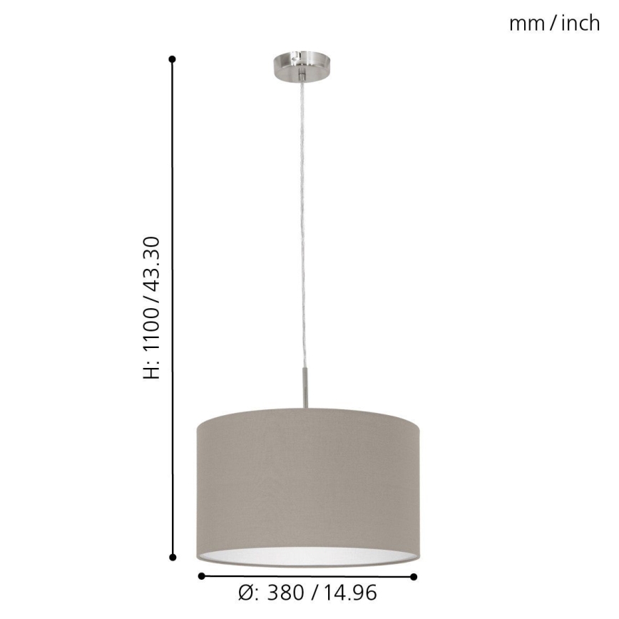 Eglo - Полилей на кабел 1xE27/60W/230V
