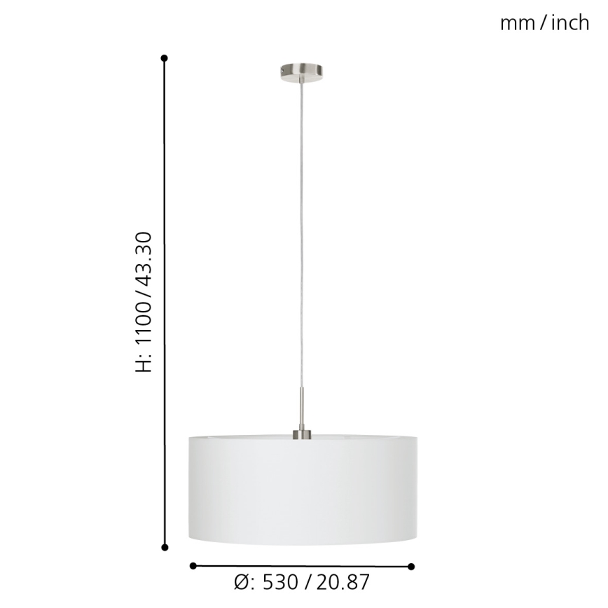 Eglo - Полилей на верижка 1xE27/60W/230V