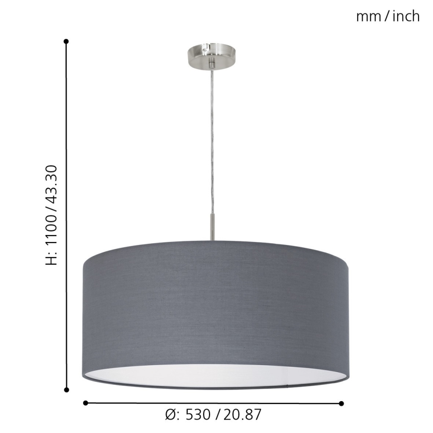 Eglo - Полилей на верижка 1xE27/60W/230V