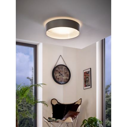 Eglo 31623 - LED таванно осветително тяло MASERLO LED/16W/230V 3000K диам. 40,5 cm сиво/сребристо