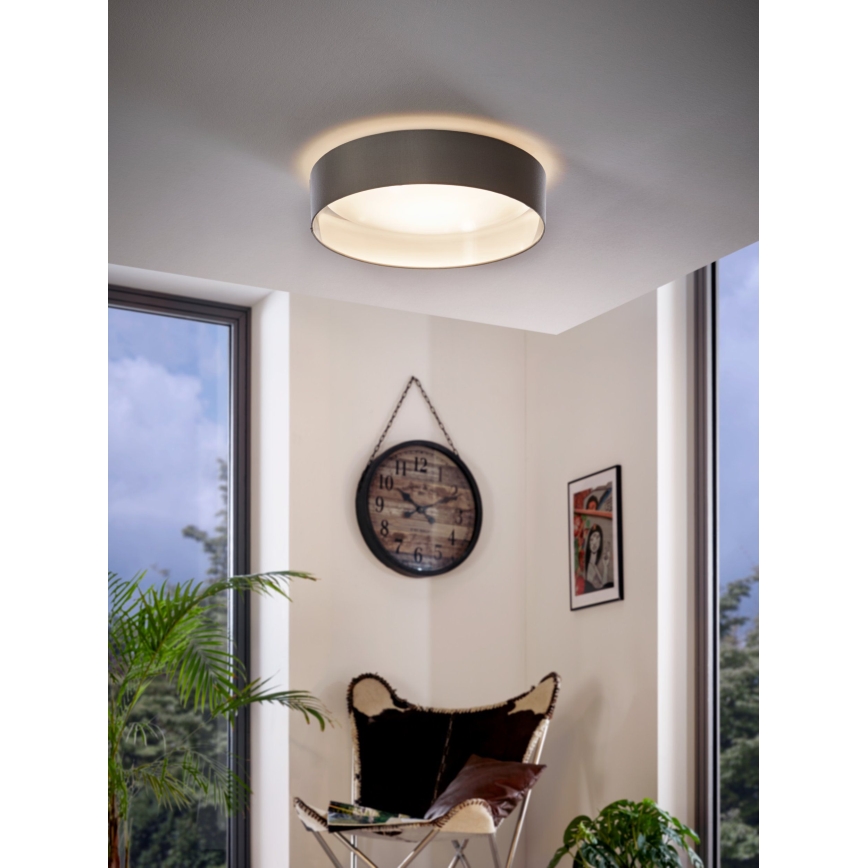 Eglo 31623 - LED таванно осветително тяло MASERLO LED/16W/230V 3000K диам. 40,5 cm сиво/сребристо