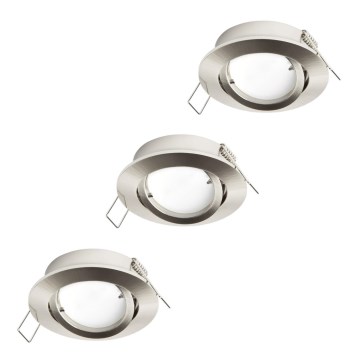 Eglo 31692 - Комплект 3x LED вградени осветителни тела TEDO 1xGU10/5W/230V