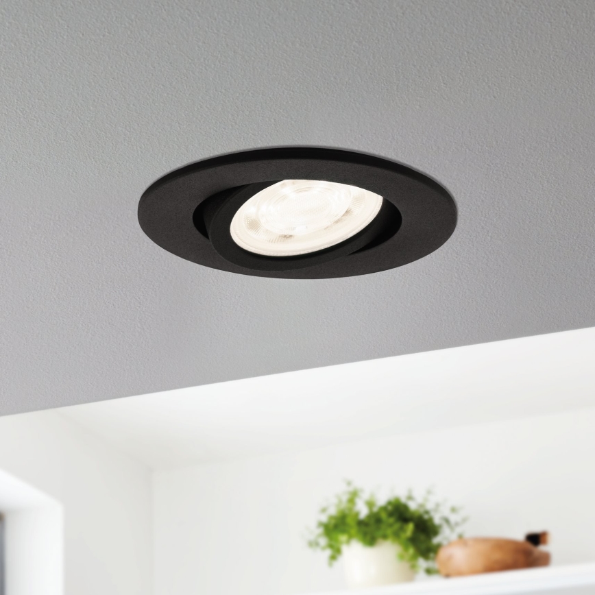 Eglo 31695 - LED RGBW Димируема лампа за вграждане SALICETO-Z LED/4,7W/230V 2700-6500K черен