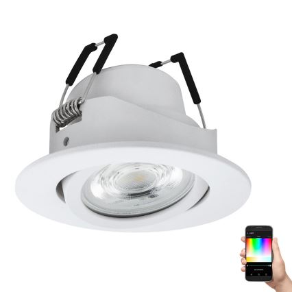 Eglo 31696 - LED RGBW Димируема лампа за вграждане SALICETO-Z LED/4,7W/230V 2700-6500K бял