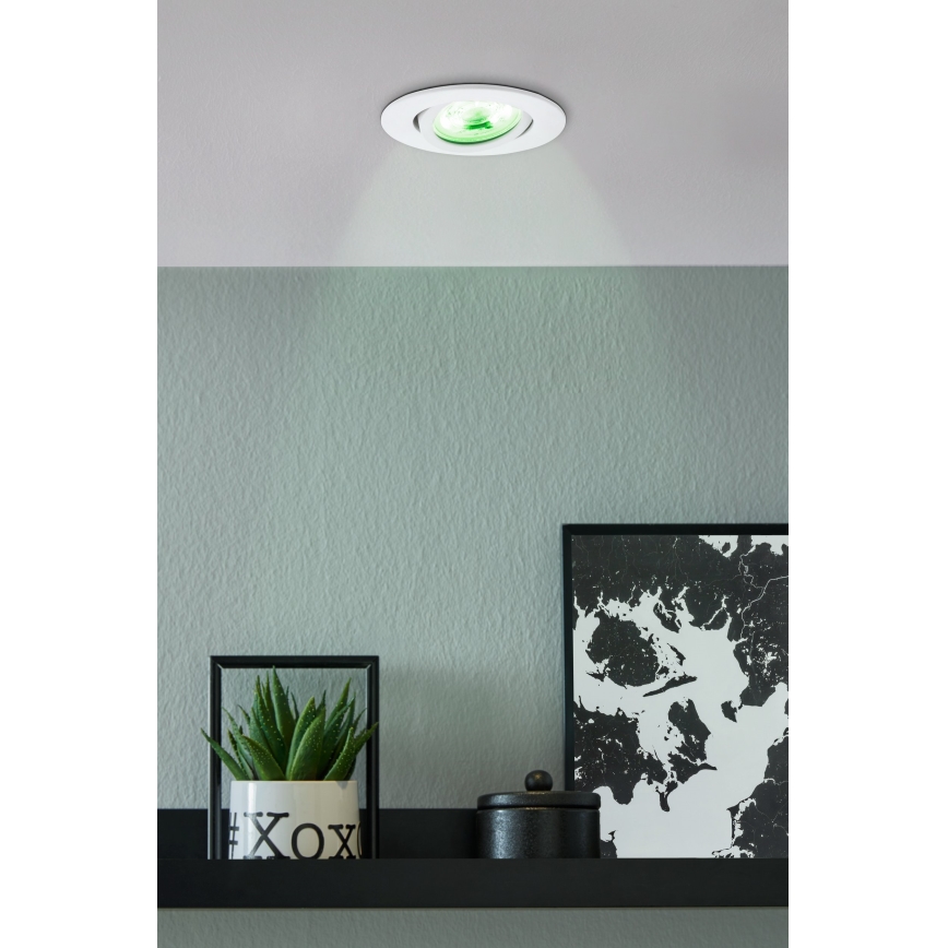 Eglo 31696 - LED RGBW Димируема лампа за вграждане SALICETO-Z LED/4,7W/230V 2700-6500K бял