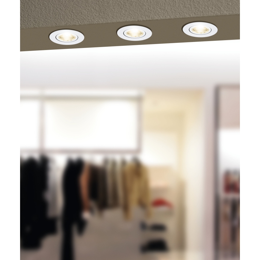 Eglo 31696 - LED RGBW Димируема лампа за вграждане SALICETO-Z LED/4,7W/230V 2700-6500K бял