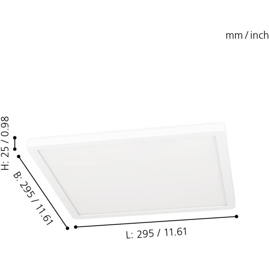 Eglo 31706 - LED RGBW Димируем плафон ROVITO-Z LED/14,6W/230V 2700-6500K черен