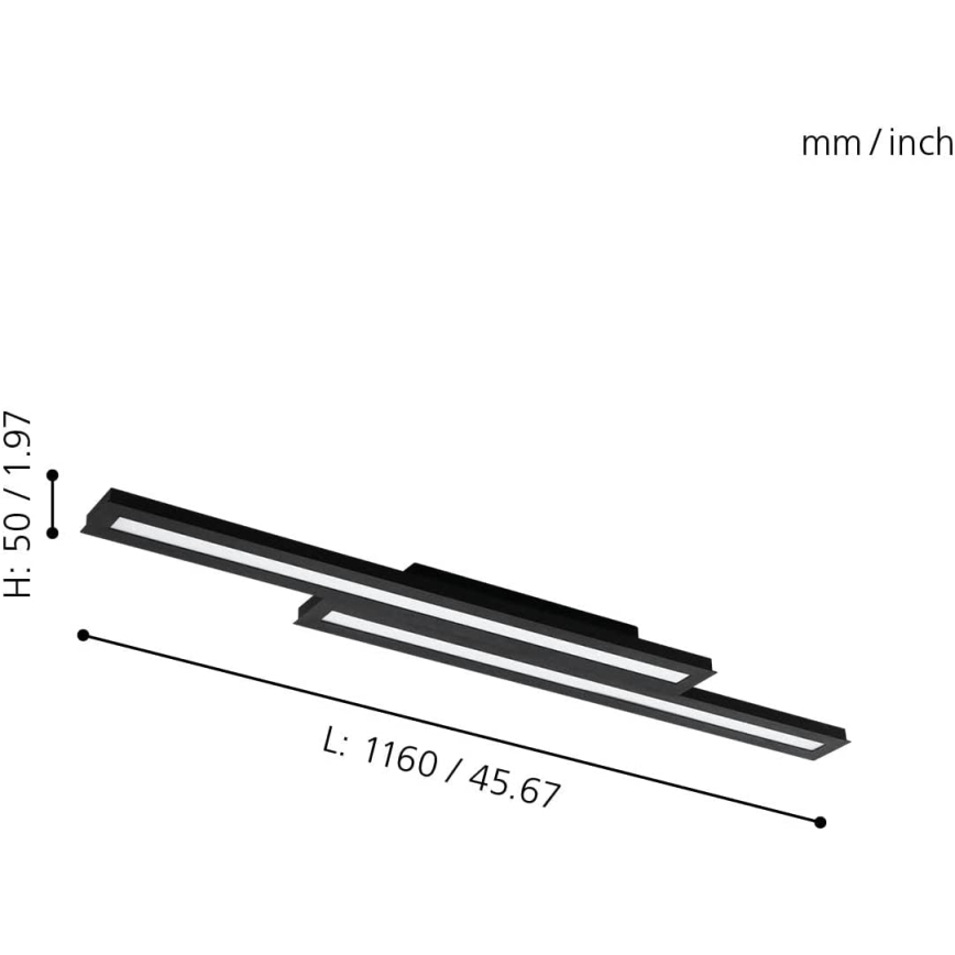 Eglo 31715 - LED RGBW Димируем плафон SALITERAS-Z LED/20,4W/230V 2700-6500K черен