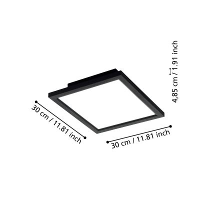 Eglo 31723 - LED Димируем плафон SALOBRENA-Z LED/15,3W/230V 2700-6500K черен