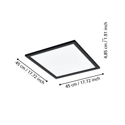 Eglo 31724 - LED Димируем плафон SALOBRENA-Z LED/21,5W/230V 2700-6500K черен