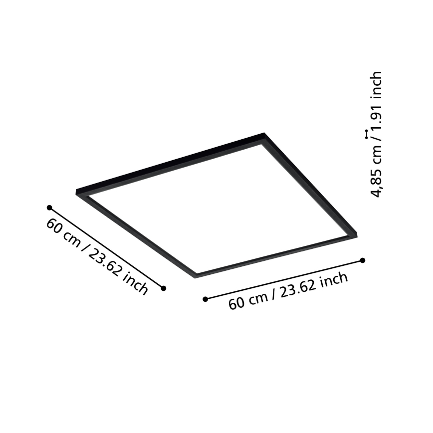 Eglo 31725 - LED Димируем плафон SALOBRENA-Z LED/33W/230V 2700-6500K черен