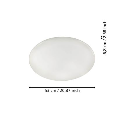 Eglo 31738 - LED Димируем плафон TOTARI-Z LED/44,8W/230V 2700-6500K бял