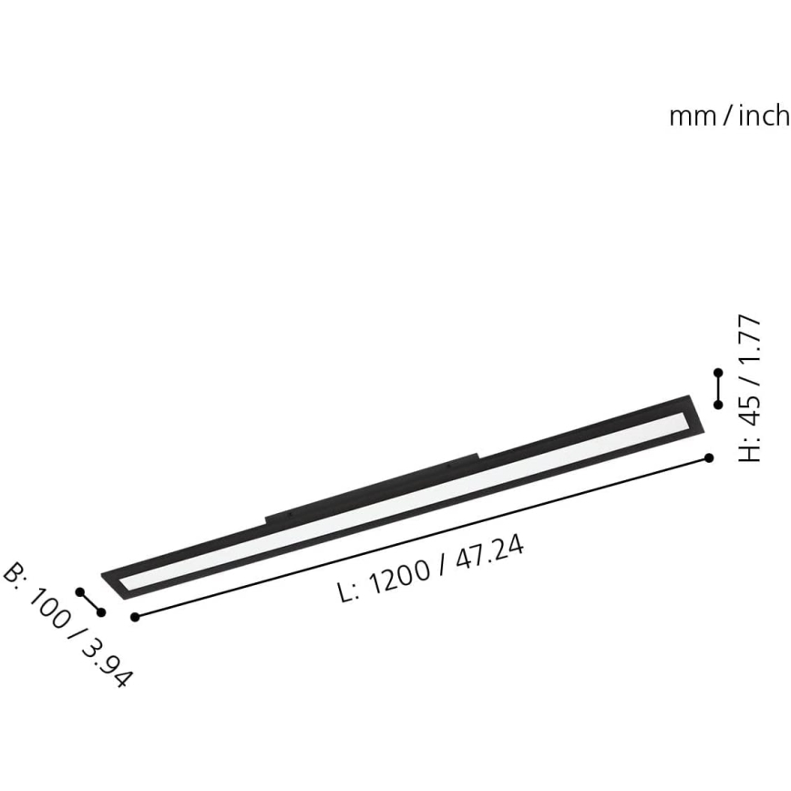 Eglo 31739 - LED Димируем плафон SALOBRENA-Z LED/33,5W/230V 2700-6500K черен