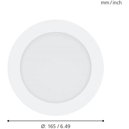 Eglo 31742 - LED Димируема лампа за вграждане в баня FUEVA-Z LED/10,5W/230V 2700-6500K IP44 бял