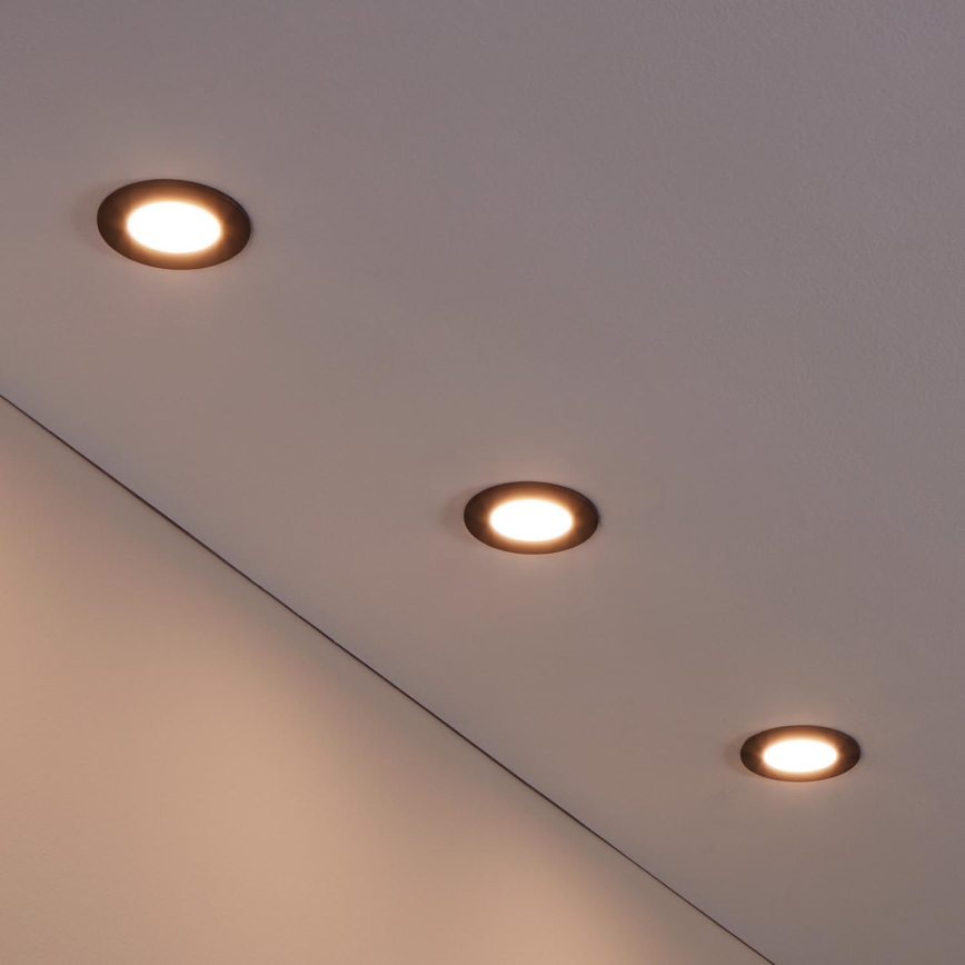 Eglo 31743 - К-кт 3x LED Димируема лампа за вграждане в баня FUEVA-Z 1xLED/2,8W/230V 2700-6500 IP44 черен