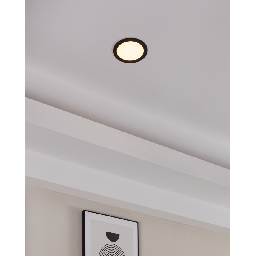 Eglo 31744 - LED Димируема лампа за вграждане в баня FUEVA-Z LED/10,5W/230V 2700-6500K IP44 черен