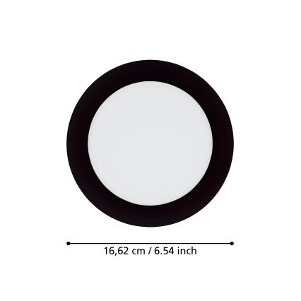 Eglo 31744 - LED Димируема лампа за вграждане в баня FUEVA-Z LED/10,5W/230V 2700-6500K IP44 черен