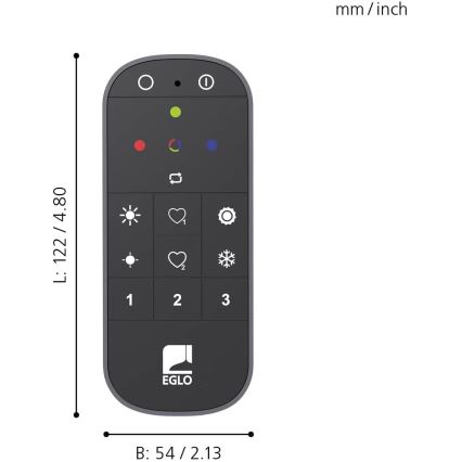 Eglo 31753 - Дистанционно управление CONNECT-Z 2xAAA Bluetooth