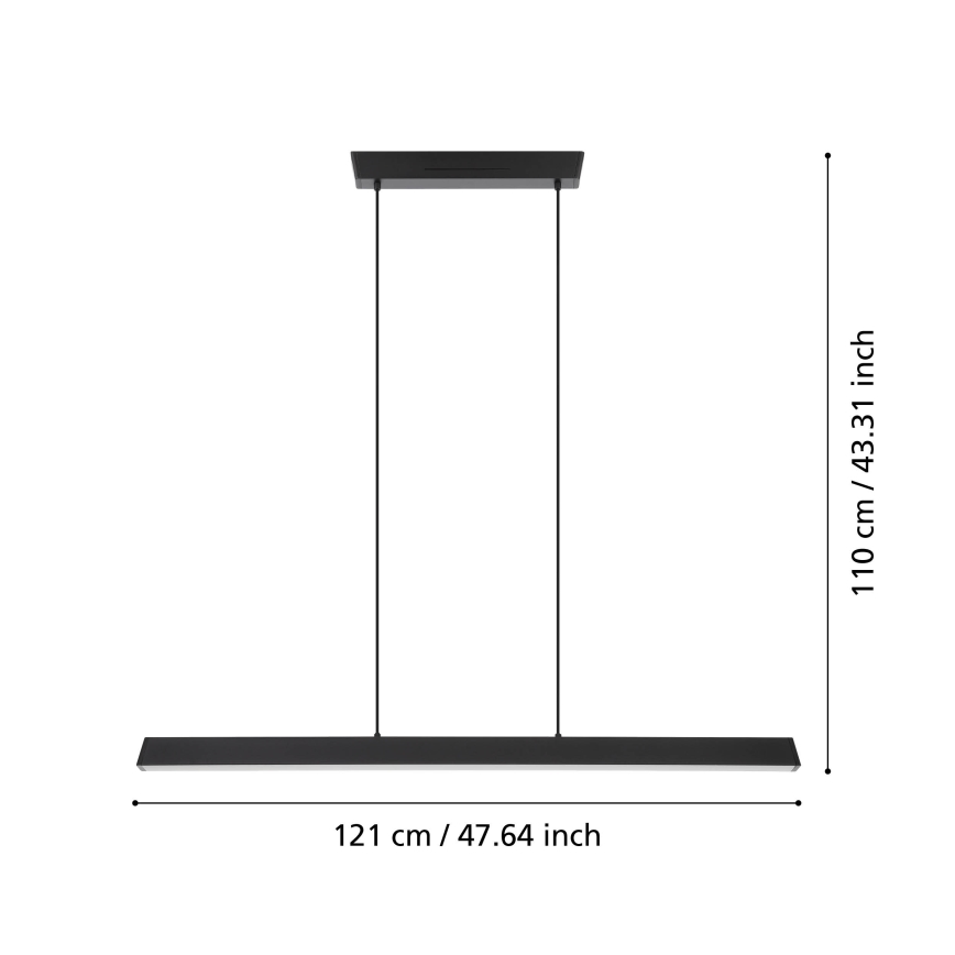 Eglo 31756 - LED RGBW Димируем пендел SIMOLARIS-Z LED/35W/230V 2700-6500K черен