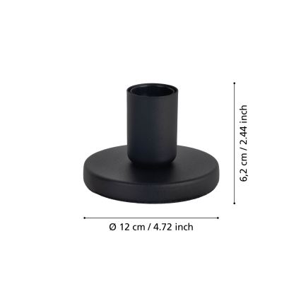 Eglo - Основа за лампа 1xE27/40W/230V черна