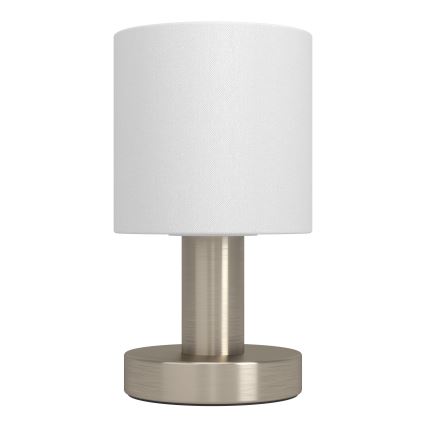 Eglo - Настолна лампа 1xE14/40W/230V бяла/матов хром